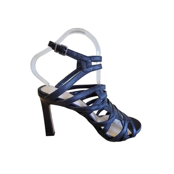 Vince Camuto Renta Leather Strappy Heel 8M US Black 38.5 EUR - Picture 3 of 6